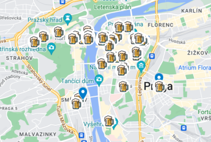 Protetto: Mappa delle migliori birrerie & pubs a Praga